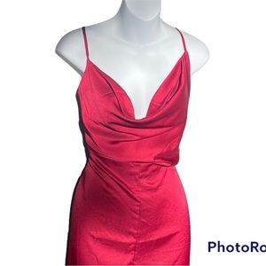 Boohoo red dress